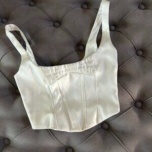 White Zara Bustier Top
